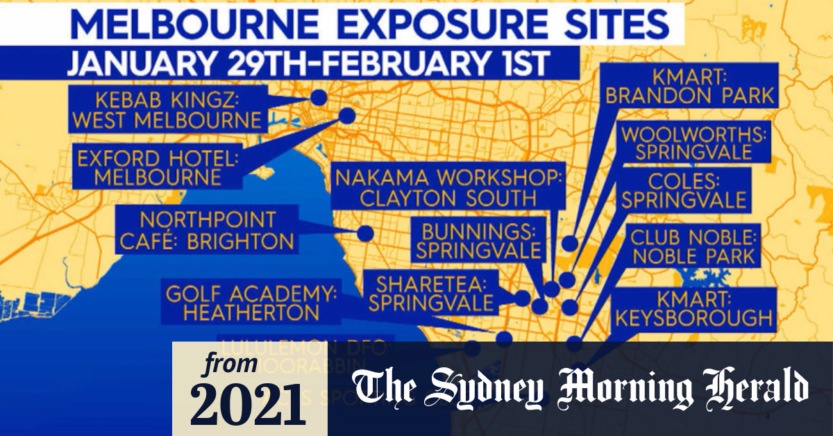 Video Dozens of exposure sites identified across Melbourne